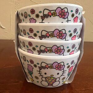NEW Hello Kitty Spring / Easter-Themed Bowls - 1 Set of 4 Small Dipping Bowls